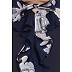 Printed designer Instant Hijab- Navy Blue